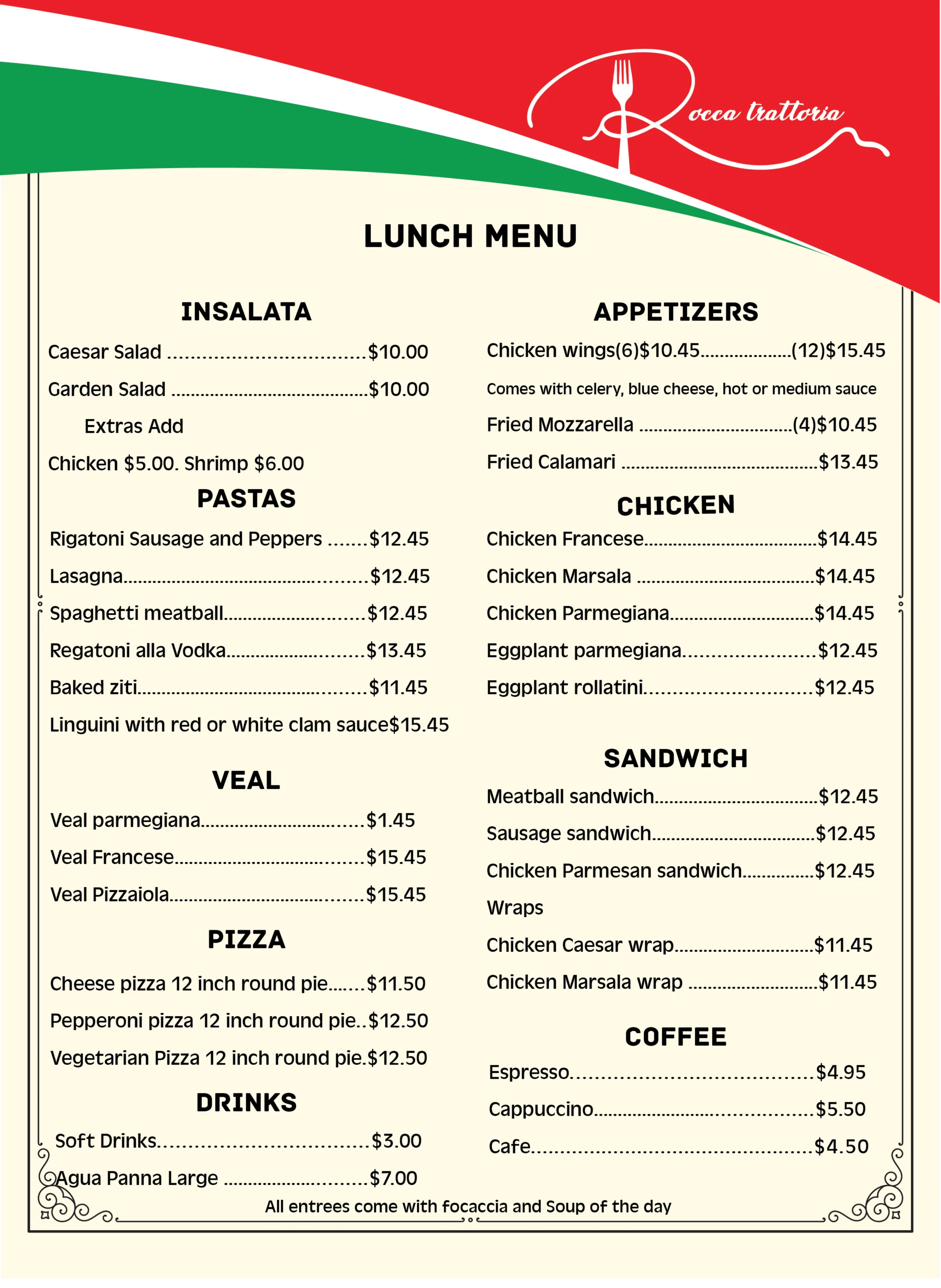 Lunch Menu